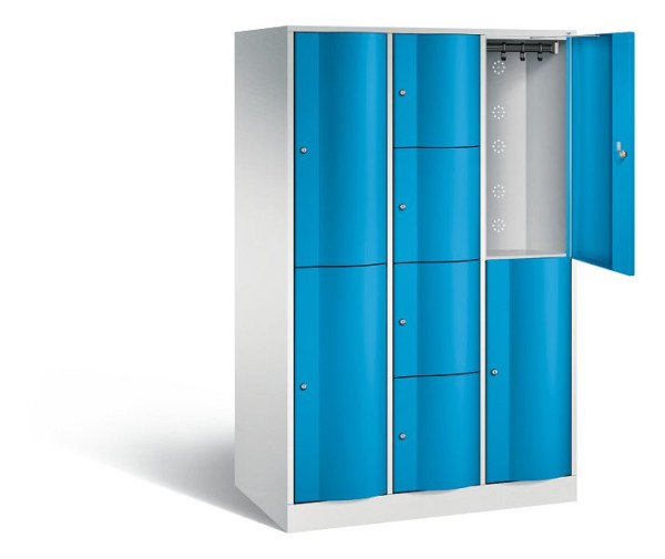 C+P XL-Kombi-Schließfachschrank Resisto, H1950xB1148xT640mm, Farbe: Lichtgrau / Lichtblau, 8070-3732 S10021