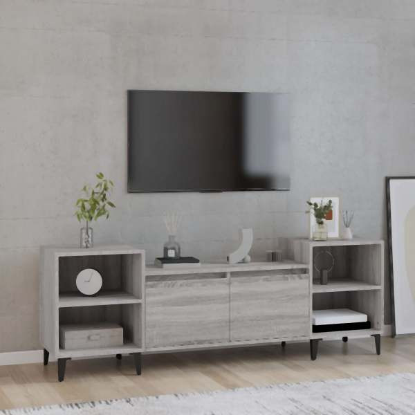 vidaXL TV-Schrank Grau Sonoma 160x35x55 cm Holzwerkstoff, 821202