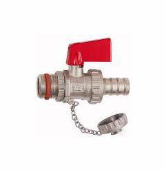 Riegler KFE-Kugelhähne, Kugel: Messing vernickelt, Schlauchtülle: EPDM, 103415