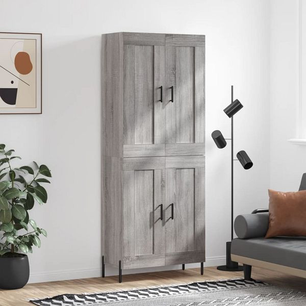 vidaXL Highboard Grau Sonoma 69,5x34x180 cm Holzwerkstoff, 3199695