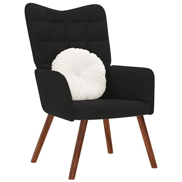 vidaXL Relaxsessel Schwarz Samt, 4016816, 8721158362414