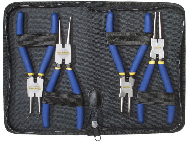 SW-Stahl Sicherungsringzangensatz, 175 mm, 4-teilig, 41410L