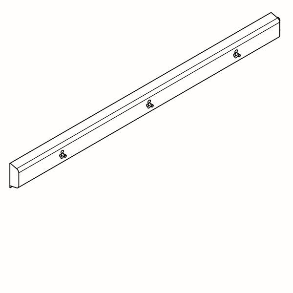 KWC Armatureneinheit, Edelstahl, Wandmontage, 3 Waschplätze, 2100 mm, Wasser rechts, 2030071605