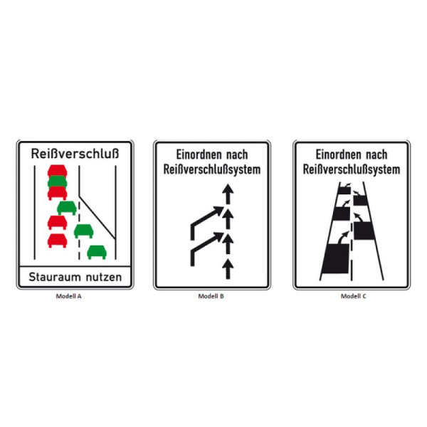 Stein HGS Sonderschilder Reißverschlußsystem, 1600x1250mm /RA2/Flachform 2mm, Modell B, Einordnen nach Reißverschlußsystem, 190009522b