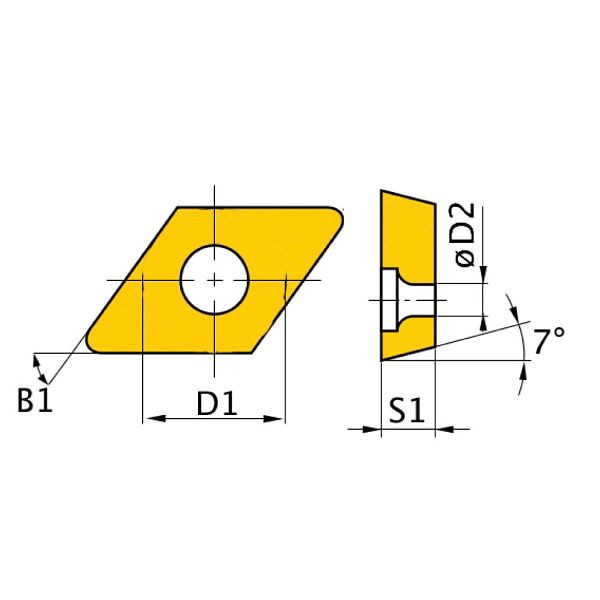 Optimum HM-Ersatzwendeplatten, Ersatzwendeplatten DCMT 070204, VE: 5 Stück, 3441758