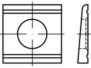Scheiben DIN 6918 C 45 / ÜH 13 Neigung 8% VE=S