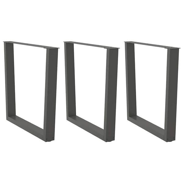 vidaXL Esstisch Beine V-Form 3 Stück Anthrazit 90x(72-73,3) cm Stahl, 4012670