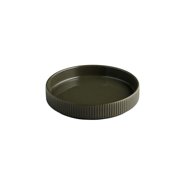APS Teller / Schale THE GRID - Porzellan mud (braun), Ø 20 cm, 450 ml, stapelbar, 19078