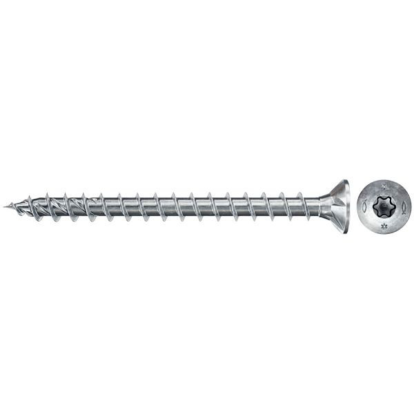 Fischer PowerFast II FPF II CTF 6,0 x 40 BC 500 Senkkopf mit Innenstern TX Vollgewinde galvanisch verzinkt, blau passiviert, VE: 500 Stück, 670451