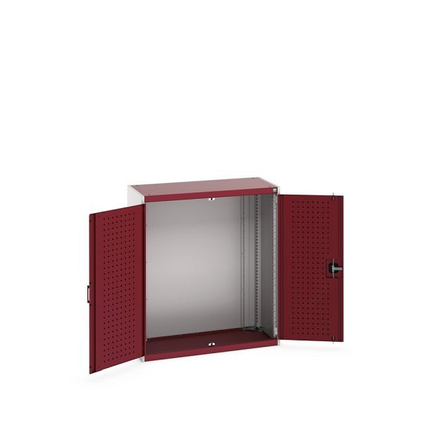 bott cubio Flügeltürschrank, BxTxH: 1050x525x1200mm, RAL 7035/3004, Purpurrot, 40013015.24V
