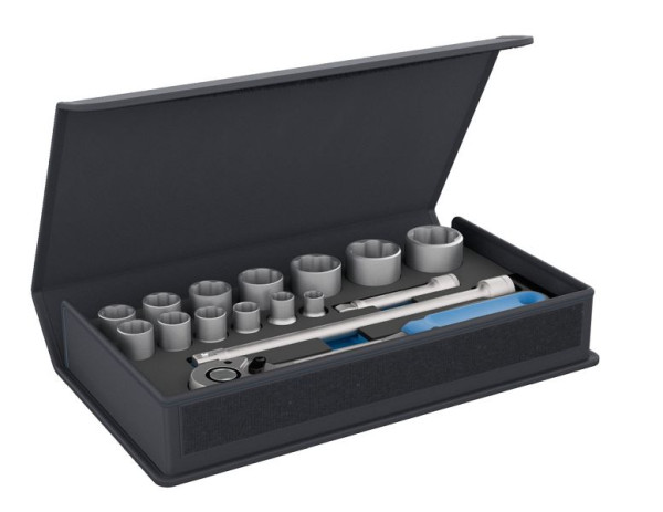 GEDORE Steckschlüssel-Satz 1/2" 16-teilig, Check-Tool-System, 3085023