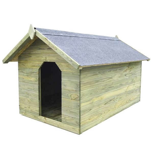 vidaXL Hundehütte mit öffnendem Dach Imprägniertes Kiefernholz, 45152