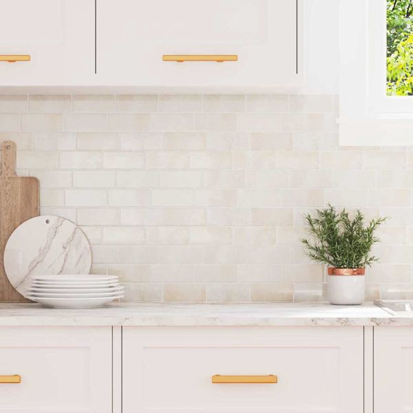 vidaXL U-Bahn-Fliese 50 pcs Beige Marmor 29.4 x 21.4 cm, 42021244