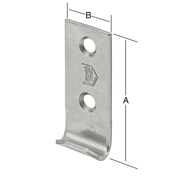 Vormann Schließhaken 83 x 25 mm gerade, VE: 20 Stück, 010008025