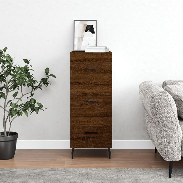 vidaXL Sideboard Braun Eichen-Optik 34,5x34x90 cm Holzwerkstoff, 828627