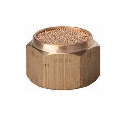 Riegler Schalldämpfer aus Sinterbronce, flache Ausführung, mit Innengewinde, 113361