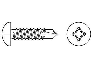 Flachkopf-Bohrschrauben ISO 15481 Stahl ST 6,3 x 25 -H galvanisch verzinkt VE=S (500 Stück)
