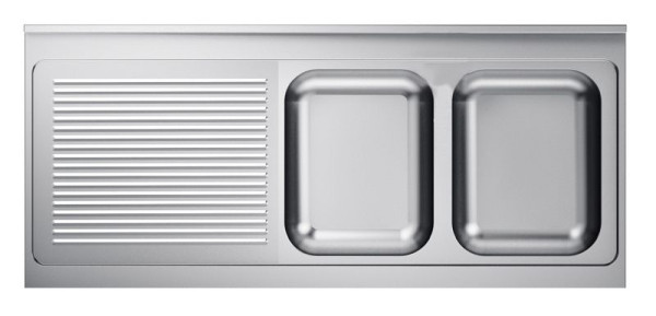 CombiSteel 600 Spültischplatte 2 Rechts 2000, Breite (mm): 2000, Tiefe (mm): 600, 7013.1405