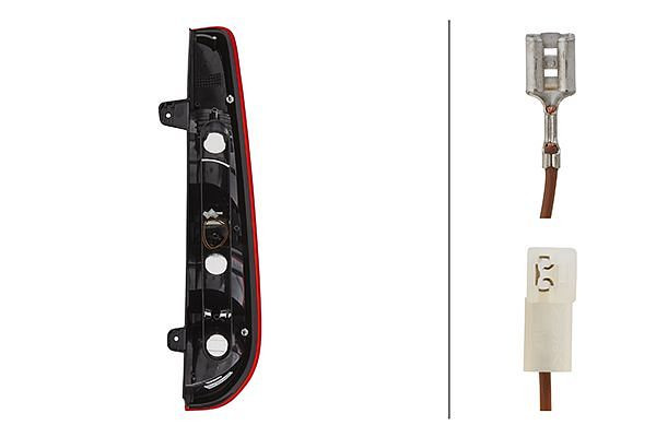 HELLA Heckleuchte, LED, für u.a. Ford Focus II Turnier (DA_, FFS, DS), für Rechtsverkehr, links, 9EL 354 678-051