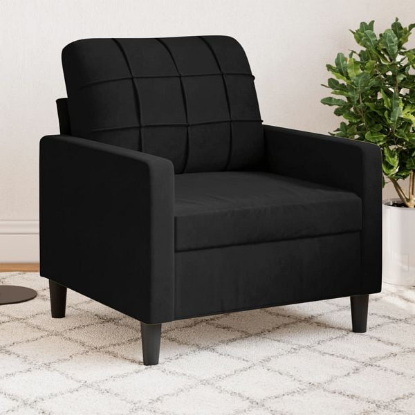 vidaXL Sessel Schwarz 60 cm Samt, Top-Qualität, 4007609