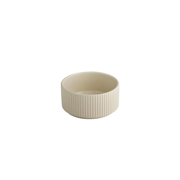 APS Schale THE GRID - Porzellan, Ø 12,5 cm, 350 ml, Farbe sand, stapelbar, 19029