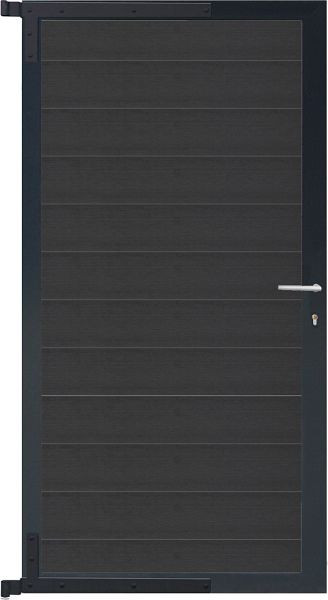 T&J ELSKOP-Tor-Komplettset, 90 x 173 cm, Füllung anthrazit, Rahmen anthrazit, 44062