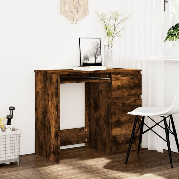 vidaXL Schreibtisch Räuchereiche 90x45x76 cm Holzwerkstoff, 815507