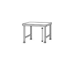 Manuflex Komplett-Arbeitstisch UNIVERSAL mit Multiplex-Platte, BxTxH = 1500 x 800 x 760-870 mm, Rubinrot, Unterbau, 3 Schubladen, AU5525.3003