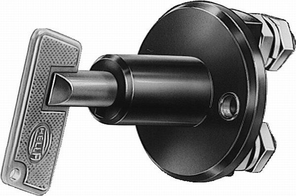 HELLA Hauptschalter, Batterie, S33, Drehbetätigung, Anschlussanzahl: 2, geschraubt, Schließer, Gewindesteigung: 1.5mm, mit Muttern, 6EK 002 843-003