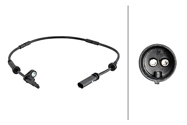 HELLA Sensor, Raddrehzahl, 2-polig, Kabel: 554mm, 6PU 230 048-191