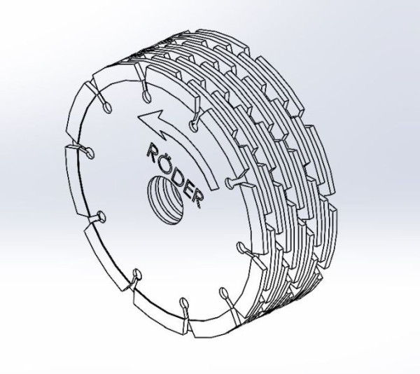 RÖDER Frässcheiben-Komplettsatz, für Dachziegelfräse, 391-2005-03