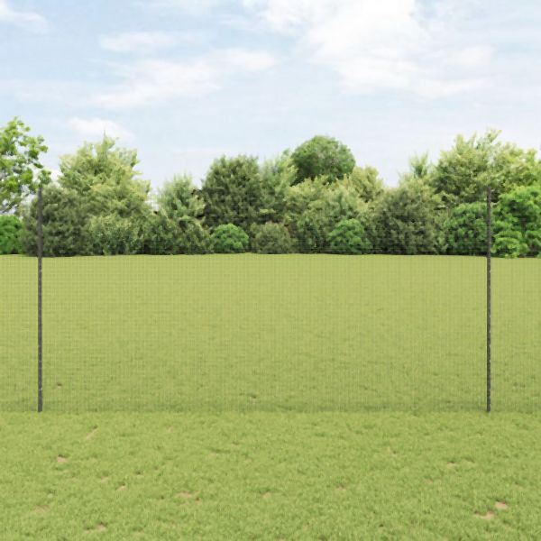 vidaXL Gelee-Wildzaun-Set Set aus 2 Grau Metall Groß Langlebig, 3336612