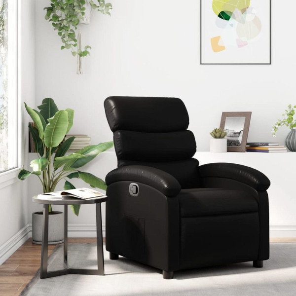 vidaXL Relaxsessel, Kunstleder, Schwarz, 3205844, 8721012183322
