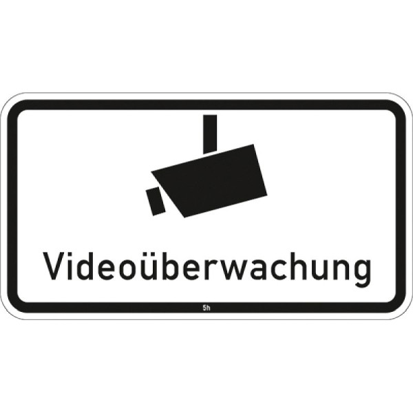Stein HGS Videoüberwachung - Hinweisschild 2841, 330x600mm /RA2/Alform, 2841-222