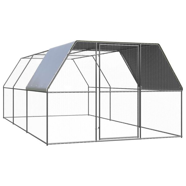 vidaXL Outdoor-Hühnerkäfig 3x6x2 m Verzinkter Stahl, 3089325