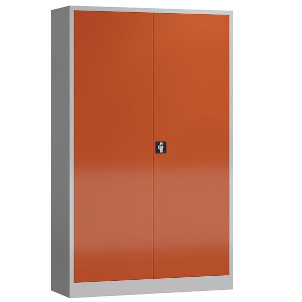 Lüllmann ClassiX Flügeltürenschrank, 1945 x 1200 x 600 mm, lichtgrau/feuerrot, X-530384