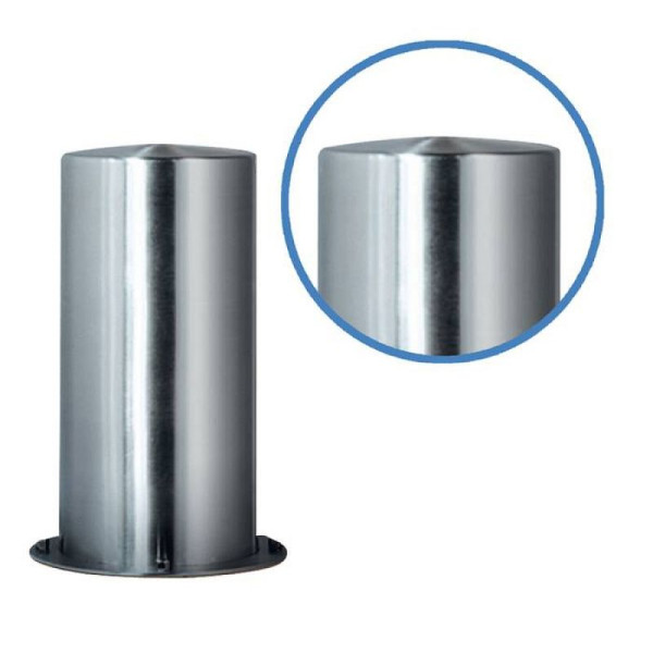 Stein HGS Poller "SESAM Flachkopf" Ø 306mm aus Edelstahl (V2A), zum Einbetonieren, glasperlengestrahlt, 13141-gg