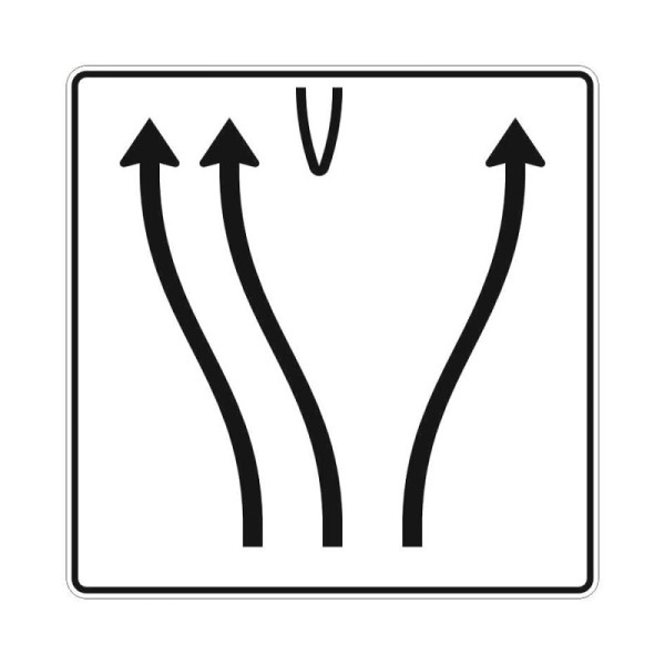 Stein HGS Überleitungstafel Verkehrszeichen StVO 501-72, Alform, RA2, RA2, Alform, 501-72.0006