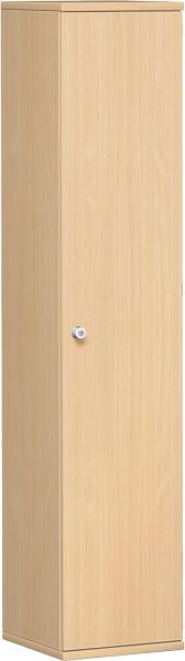 geramöbel Flügeltürenschrank 4 Dekor-Einlegeböden, abschließbar, Schloss links, 400x425x1920, Buche/Buche, N-10DL504-BB