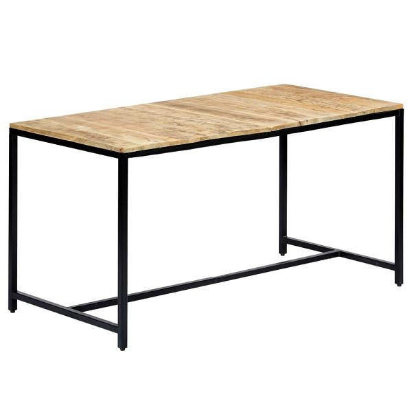 vidaXL Esstisch 140 x 70 x 75 cm Massives Raues Mangoholz, 247811