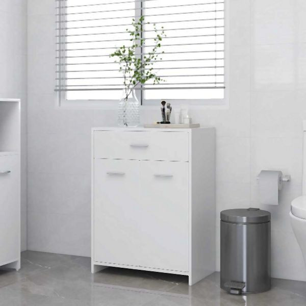 vidaXL Badezimmerschrank Weiß 60x33x80 cm Holzwerkstoff, 805024