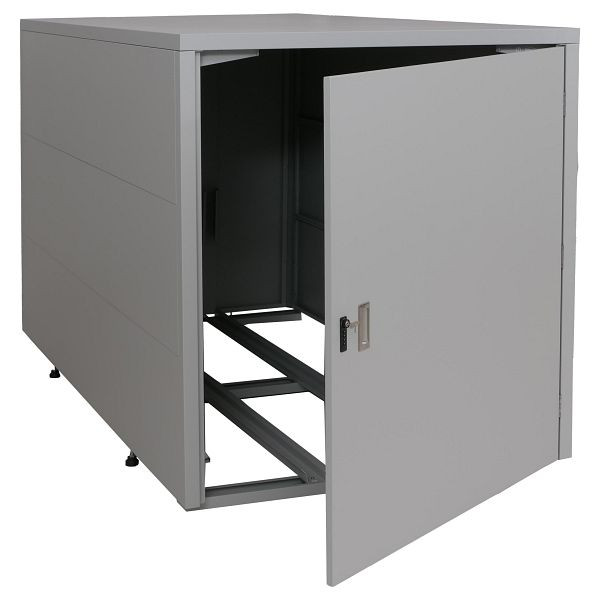 Mendler 2er-Fahrradgarage HWC-P93, Fahrradunterstand Fahrradbox Bikebox, abschließbar verzinkter Stahl 123x113x208cm, hellgrau, 120367+120365+120366