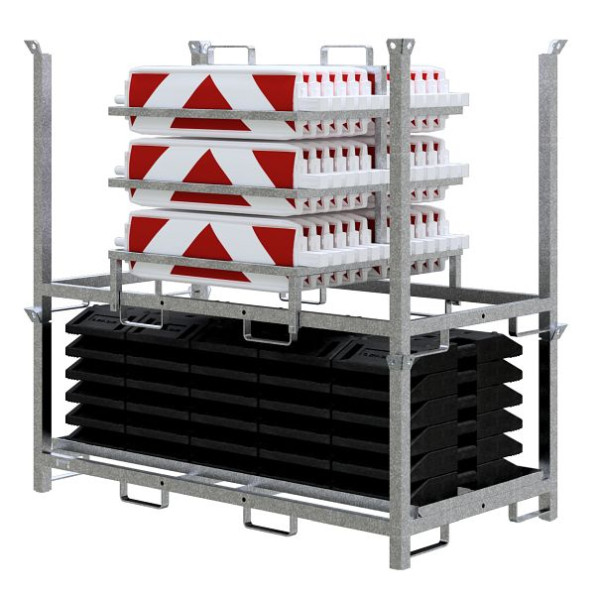 Schake 36055P2L-SET2 bestehend aus: 1x Lager und Transportpalette,30x Fußplatten K1, 1x Lager und Transportpalette, 36055P2L-SET2