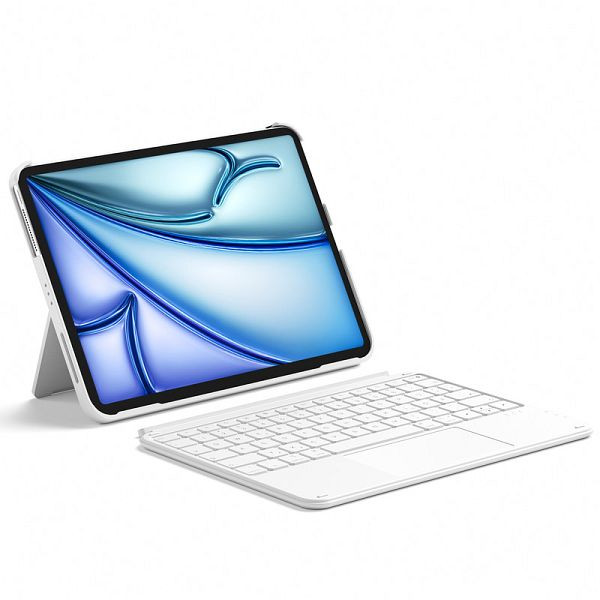 inateck Tastatur für iPad 11" (A16 2025), iPad 10, iPad Air 11" M4/M3/M2, iPad Air 5/4, iPad Pro 11" 4/3/2/1, QWERTZ, Acetouch, weiß, KB04122_white