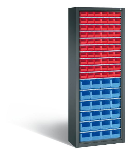 C+P Stahlregal mit Rückwand Serie 13, H1980xB700xT300 mm, Anthrazit, 133113-02 S10002