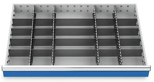 Bedrunka+Hirth Schubladeneinsätze T736 R 36-24, für Blendenhöhe 150/175 mm, 4 x MF 600 mm, 16 x TW 150 mm, 4 x TW 300 mm, 171BLH150