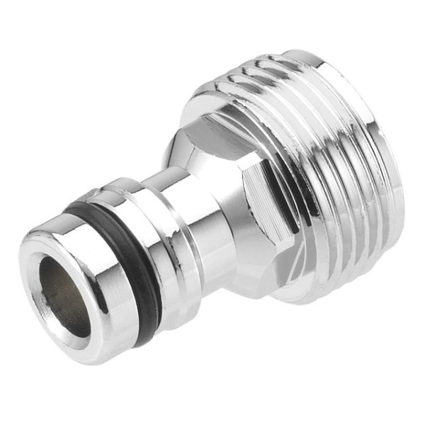 GEKA plus Gerätestecker Stecksystem AG G3/4 Messing Chrom mit Gewinde lang, VE: 10 Stück, 46.1834