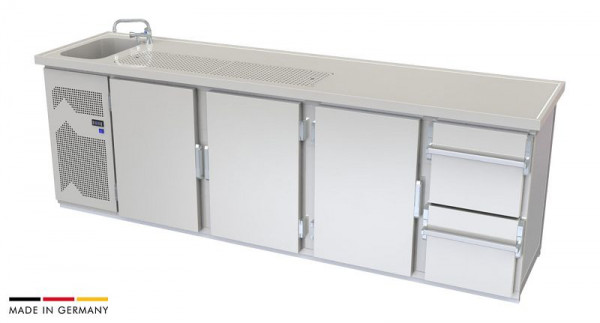 hefa Theke Ambio 28V/1L-TTTZ, Abmaße: 950 x 2.800 x 650/700 mm, Ambio 28V/1L-TTTZ