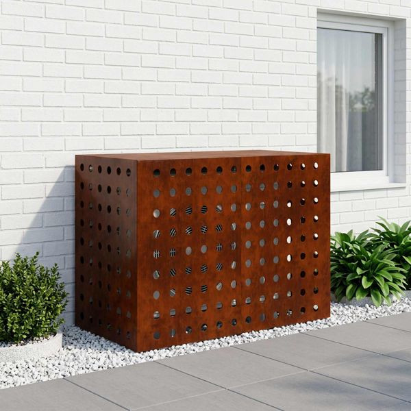 vidaXL Klimaanlagenabdeckung Rostoptik 100 x 50 x 70 cm, 8014135