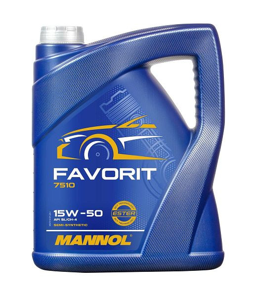 MANNOL Motoröl 7510 Favorit 15W-50, VE: 5 l, MN7510-5
